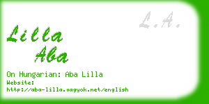 lilla aba business card